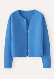 Ripple-stitch cardigan, Marine, webstill
