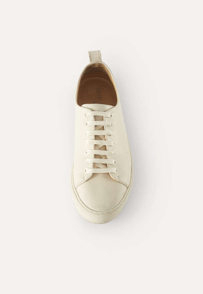 Lace-up trainers, Ecru, completeTheLook