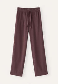 Elasticated trousers, Dark mulberry, webstill