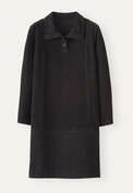 Cord funnel-neck dress, Espresso, webstill