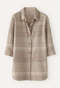 Striped overshirt, Brown taupe, webstill
