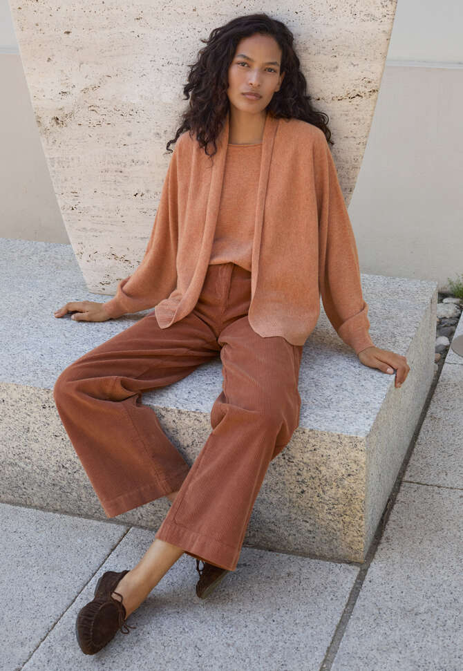 Knitted sleeveless sweater, Apricot, completeTheLook