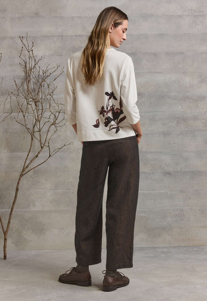 Barrel-leg trousers, Black rust, completeTheLook