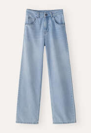Indigo straight-leg jeans, Pale wash, webstill