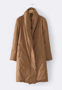Shawl-collar coat, Bronze tan, webstill