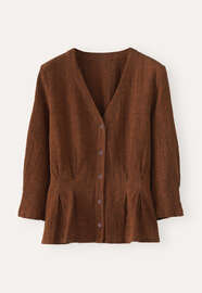 Pleat-waist shirt, Rust, webstill