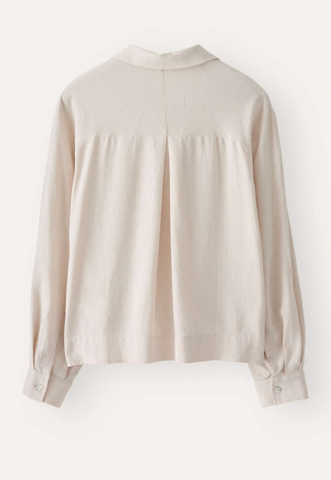 Curved-sleeve blouse, Pale natural, completeTheLook