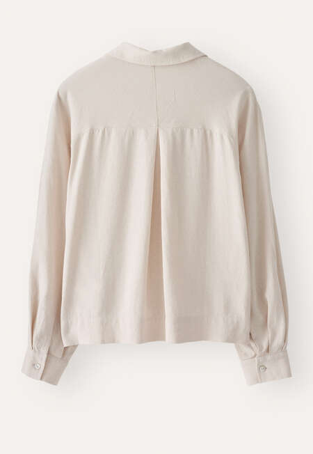 Curved-sleeve blouse, Pale natural, completeTheLook