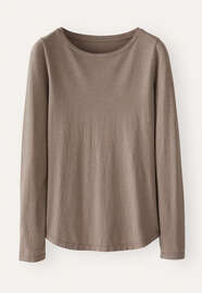 Round-neck top, Soft taupe, webstill