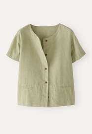 Short-sleeve blouse, Pale sage, webstill