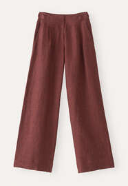 Wide-leg trousers, Fig rust, webstill