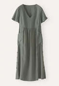 Short-sleeve v-neck dress, Dark bay, webstill
