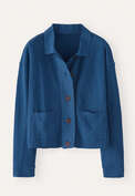 Short jersey jacket, Teal indigo, webstill