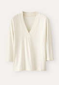 V-neck top, Ecru, webstill