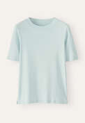 Silk & cotton T-shirt, Aqua mist, webstill