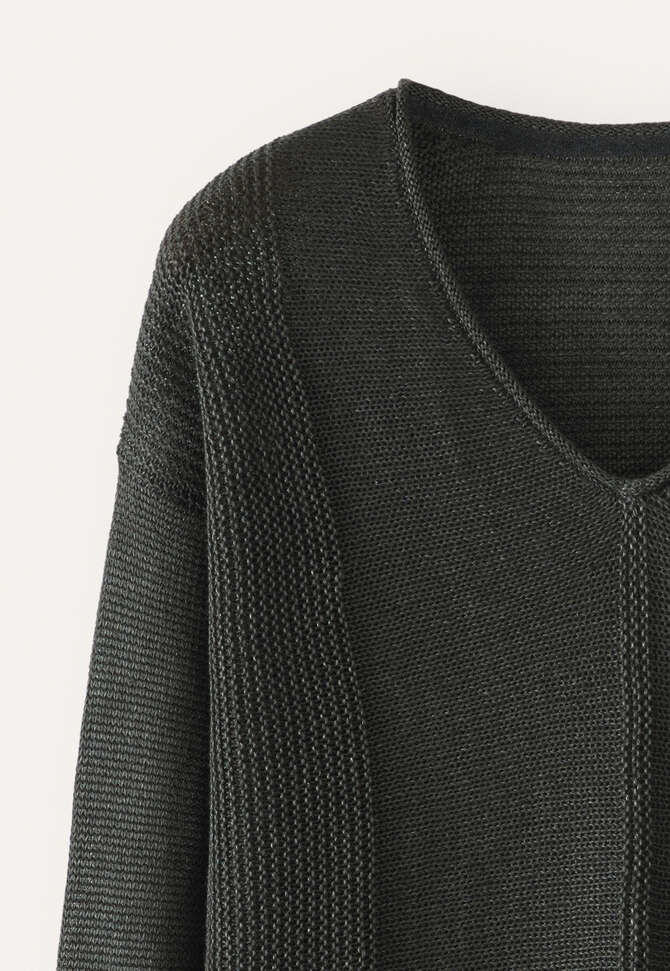 V-neck sweater, Charcoal, completeTheLook