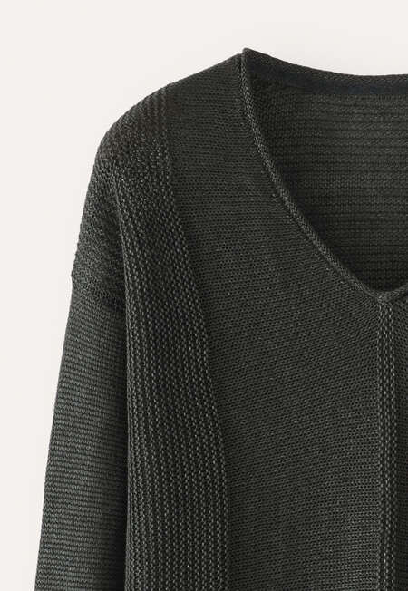 V-neck sweater, Charcoal, completeTheLook