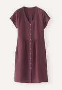 Tuck-detail dress, Bordeaux, webstill