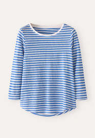 Striped jersey top, Cornflower white, webstill