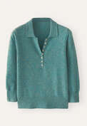 Collared sweater, Ocean turquoise, webstill