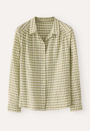 Checked shirt, Ecru lime, webstill