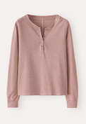 Striped Henley top, Rose grey, webstill
