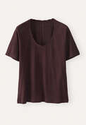 Scoop-neck T-shirt, Fig, webstill