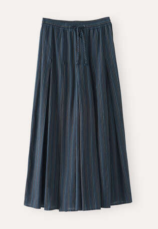 Long striped skirt, Dark petrol, webstill