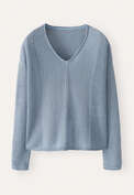 V-neck sweater, Aqua denim, webstill