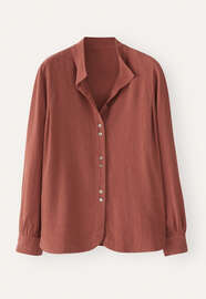 Funnel-neck blouse, Blush brown, webstill