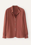 Funnel-neck blouse, Blush brown, webstill