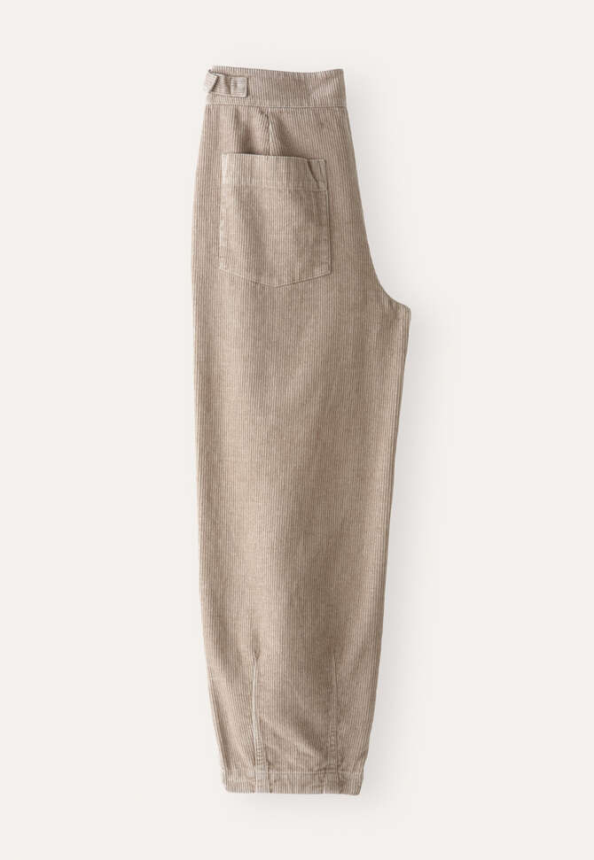 Cropped tapered-leg trousers, Oatmeal, completeTheLook