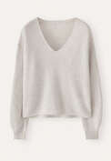 V-neck sweater, Grey pearl, webstill