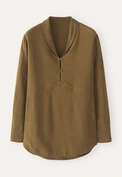 Shawl-collar blouse, Bronze green, webstill