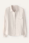 Patch pocket blouse, Grey pearl, webstill