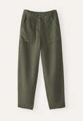 Tapered leg trousers, Khaki, webstill