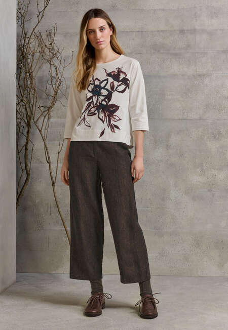 Printed top, Ecru damson, completeTheLook