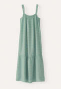 Dobby-weave strap dress, Mint aqua, webstill