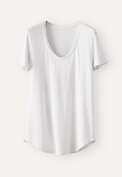 Scoop-neck T-shirt, White, webstill
