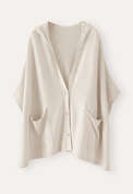 Hooded cardigan, Cream fawn, webstill