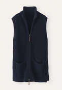 Zip-front gilet, Blue black, webstill