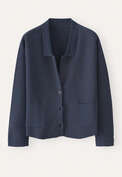 Collared cardigan, Dark blue, webstill
