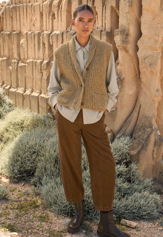 Shawl-collar cardigan, Amber, completeTheLook