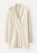 Shawl-collar cardigan, Ecru, webstill