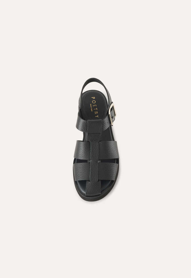 Cage sandals, Black, completeTheLook