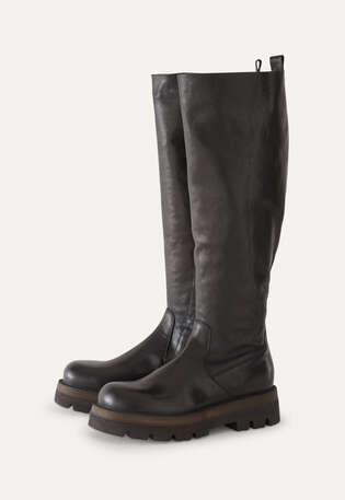 Knee-high boots, Black, webstill