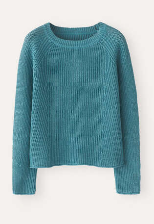 Raglan-sleeve sweater, Ocean teal, webstill