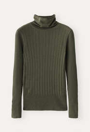Ribbed sweater, Dark moss, webstill