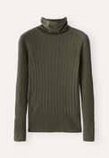 Ribbed sweater, Dark moss, webstill