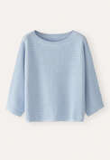 Boat-neck sweater, Chambray, webstill